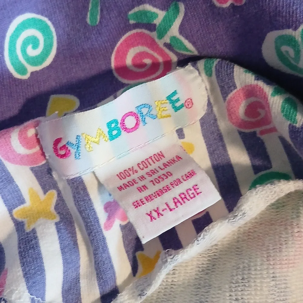 VTG 90's Gymboree Girls XXL Fun Swirls Long Sleeve Dress‎